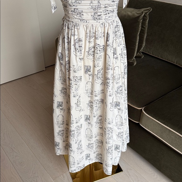 Abercrombie & Fitch Cheers to Capri Italy Printed Dress Midi Size XSP Petite - Picture 3 of 13